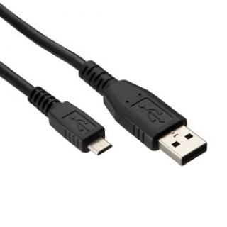 USB kábel (2.0), USB A samec - microUSB samec, 0.6m, čierny
