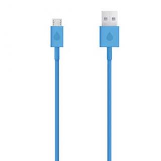 USB kábel (2.0), USB A samec - microUSB samec, 1m, modrý