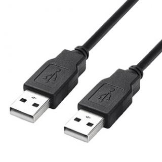 USB kábel (2.0), USB A samec - USB A samec, 1.8m, čierny, High Speed