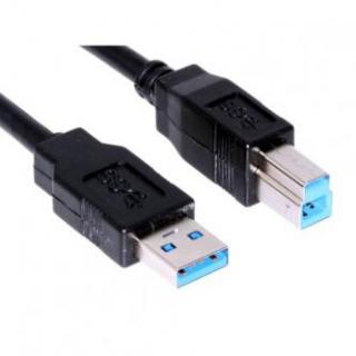 USB kábel (3.0), USB A samec - USB3.0 B samec, 1.8m, čierny