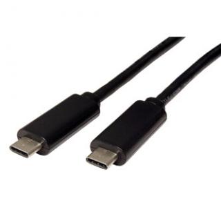 USB kábel (3.1), USB C samec - USB C samec, 0.5m, čierny, plastic bag