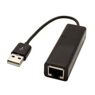 USB/LAN adaptér (2.0), USB A samec - RJ45 samica, čierna