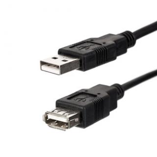 USB predlžovačka (2.0), USB A samec - USB A samica, 3m, čierna