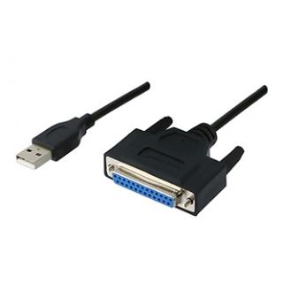 USB redukcia IEEE 1284, USB A samec - DB25 samica, na paralelný port