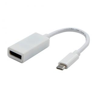 USB/Video prevodník, DP Alt Mode, USB C samec - DisplayPort samica, biely, 4K2K@30Hz 65507