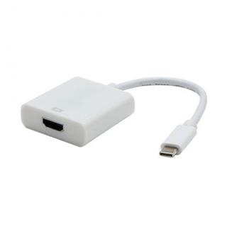 USB/Video prevodník, DP Alt Mode, USB C samec - HDMI samica, biely, plastic bag 4K2K@30Hz