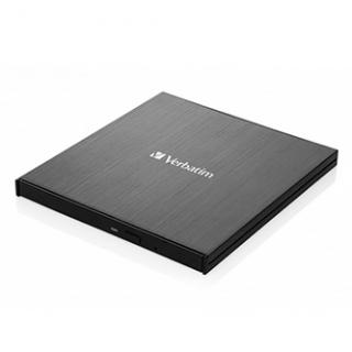 Verbatim 43886, externá CD/DVD mechanika a vypaľovačka Slimline, rýchlosť CD(24x) DVD (8x),USB 3.2 GEN1 a USB-C