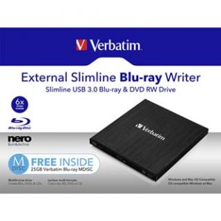 Verbatim externá Blu-Ray vypaľovačka, 43890, technológia MDISC (tm)