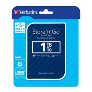 Verbatim externý pevný disk, Store ,n, Go, 2.5", USB 3.0 (3.2 Gen 1), 1TB, 53200, modrý