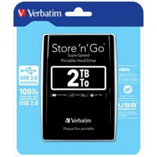 Verbatim externý pevný disk, Store N Go, 2.5", USB 3.0 (3.2 Gen 1), 2TB, 53177, čierny