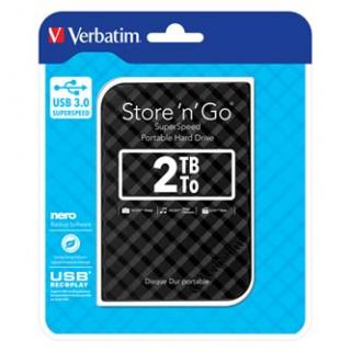 Verbatim externý pevný disk, Store N Go, 2.5", USB 3.0 (3.2 Gen 1), 2TB, 53195, čierny