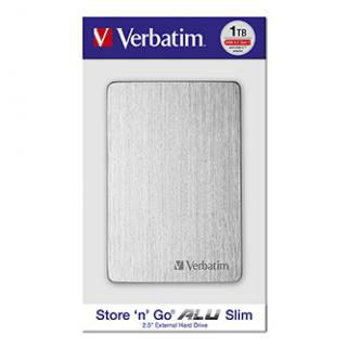 Verbatim externý pevný disk, Store,n,Go ALU Slim, 2.5", USB 3.0, 1TB, 53663, strieborný