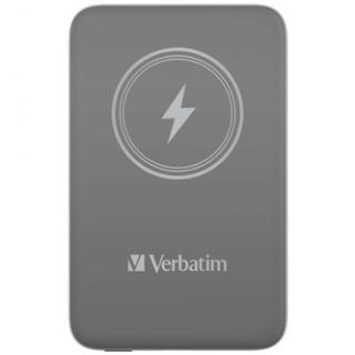 Verbatim, power banka s bezdrôtovým nabíjaním, 5V, nabíjanie telefónu, 32249, 10 000mAh, magnetické pripevnenie, šedá