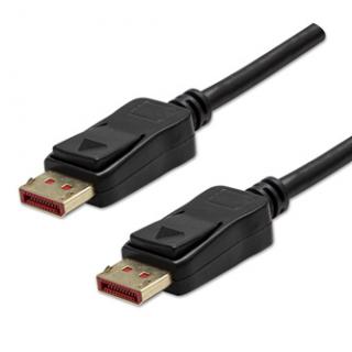 Video kábel DisplayPort samec - DisplayPort samec, DP v 1.4, 2m, pozlatené konektory, čierny, Logo blister, 8K@60Hz, 32,4Gb/s