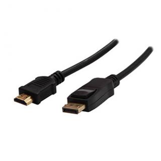 Video kábel DisplayPort samec - HDMI samec, 1m, čierna, Logo blister