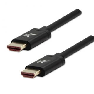 Video kábel HDMI samec - HDMI samec, HDMI 2.1 - Ultra High Speed, 1m, pozlatené konektory, hliníkové prevedenie krytky, čierny, Lo