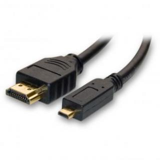 Video kábel micro HDMI samec - HDMI samec, HDMI 1.4 - High Speed with Ethernet, 1m, čierna