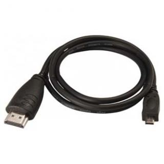 Video kábel micro HDMI samec - HDMI samec, HDMI 1.4 - High Speed with Ethernet, 2m, čierny