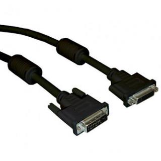 Video kábel predlžovací DVI (24+1) samec - DVI (24+1) samica, Dual link, 3m, čierny, Logo