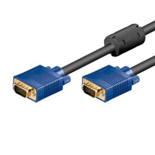 Video kábel SVGA (D-sub) samec - SVGA (D-sub) samec, 10m, pozlatené konektory, čierny, tienený