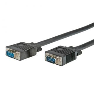 Video kábel SVGA (D-sub) samec - SVGA (D-sub) samec, 15m, pozlátené konektory, tienené, čierna