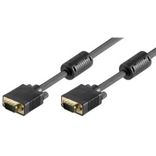 Video kábel SVGA (D-sub) samec - SVGA (D-sub) samec, 2m, pozlatené konektory, tienené, čierny