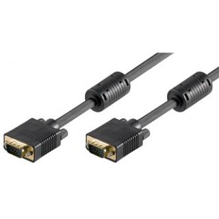 Video kábel SVGA (D-sub) samec - SVGA (D-sub) samec, 3m, pozlatené konektory, tienené, čierny, Logo blister