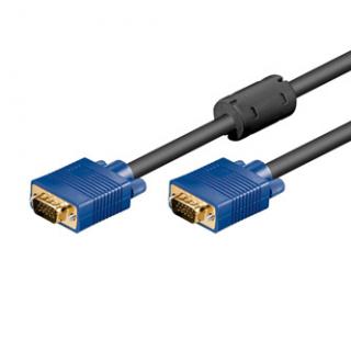 Video kábel SVGA (D-sub) samec - SVGA (D-sub) samec, 5m, pozlatené konektory, tienené, čierna