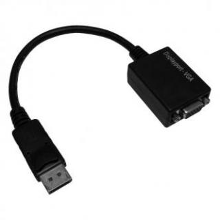 Video prevodník, DisplayPort samec - VGA (D-sub) samica, čierna