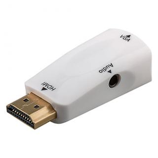Video prevodník, HDMI samec - VGA (D-Sub) samica, biely