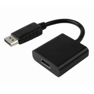 Video redukcia, DisplayPort samec - HDMI samica, HDMI 1.3 - Standard, čierna, Logo blister