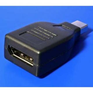 Video redukcia, mini DisplayPort samec - DisplayPort samica, čierna, Logo 32744