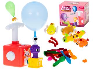 Detská hra s nafukovacími balónikmi zajačik