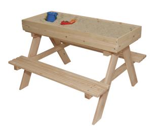 Detský záhradný stôl + 2 lavičky + pieskovisko - 93 x ...