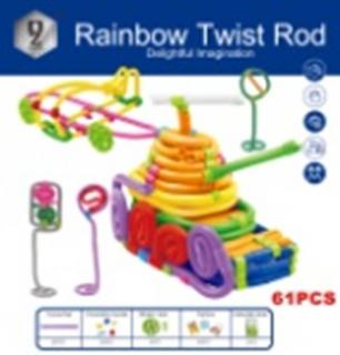 Farebné ohýbacie drôtiky Rainbow Twist Rod 61 dielikov