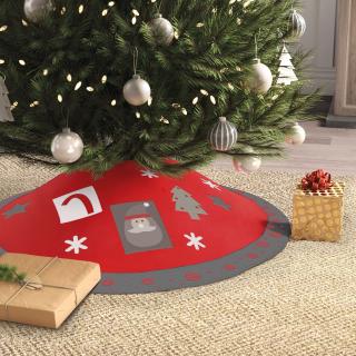 Koberček pod vianočný strom - 97 cm - polyester - sivý ...