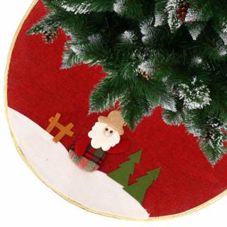 Koberček pod Vianočný stromček - 57cm - červený s ...