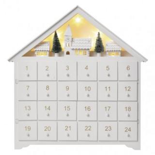 LED adventný kalendár, 35x30cm, 2x AA, vnútorný, teplá ...