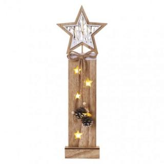 LED dekorácia drevená – hviezdy, 48 cm, 2x AA, ...