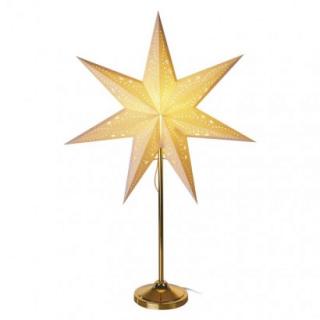 LED hviezda papierová so zlatým stojančekom, 45 cm, ...