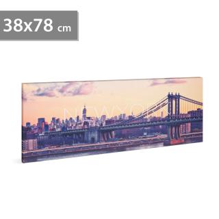 LED obraz -  New York  - 2 x AA, 38 x 78 cm