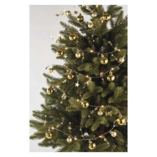 LED vianočná girlanda – zlaté guličky, 1,9 m, 2x AA, ...