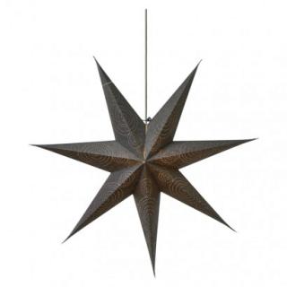 LED vianočná hviezda papierová strieb., 75cm, 2× ...