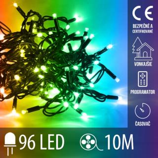 LED vianočná reťaz vonkajšia aj vnútorná - 10 m, RGB, ...