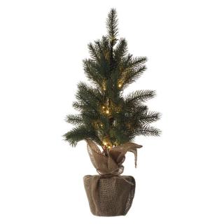 LED vianočný stromček, 52cm, 2× AA, vnútorný, teplá ...