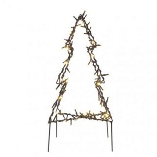LED vianočný stromček kovový, 50 cm, vonkajší aj ...