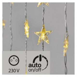 LED vianočný záves – hviezdy, 120×90cm, vnút., ...