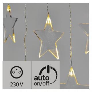 LED vianočný záves – hviezdy, 80cm, vonk., teplá ...