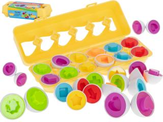 Montessori vzdelávacia hra - spájanie vajíčok - 12ks