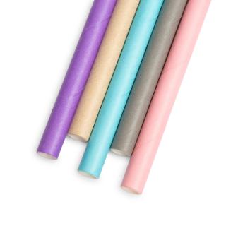 Papierová slamka - pastelová - 197 x 6 mm - 5 druhov - ...